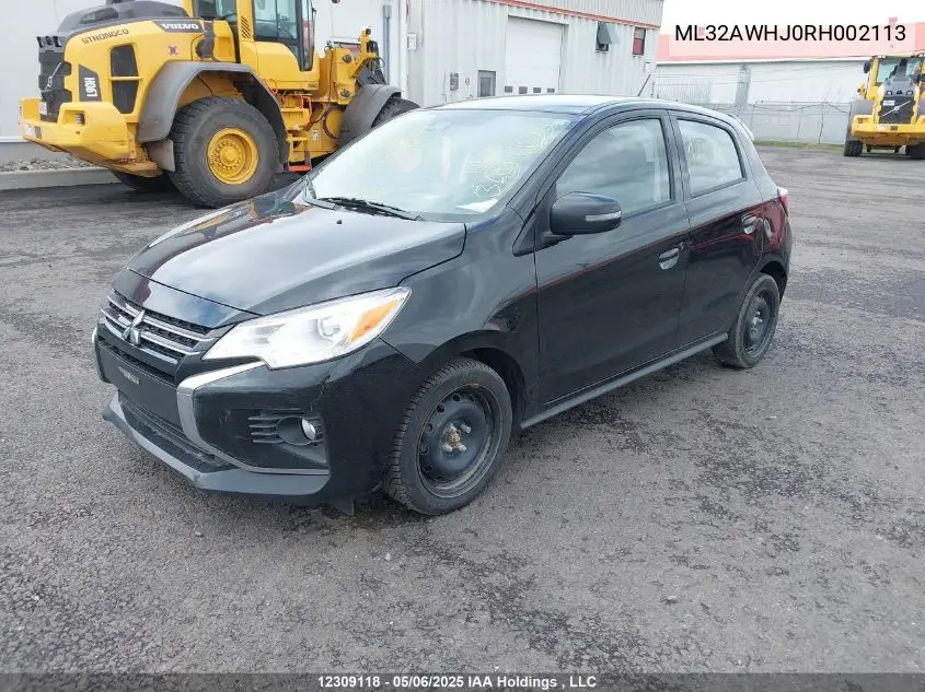 2024 Mitsubishi Mirage Gt/Noir VIN: ML32AWHJ0RH002113 Lot: 12309118