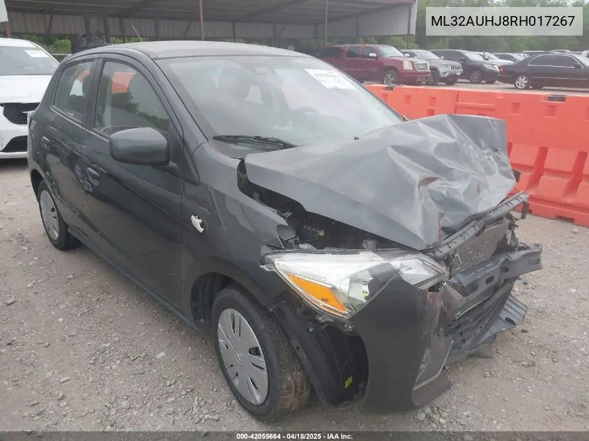 2024 Mitsubishi Mirage Es/Le VIN: ML32AUHJ8RH017267 Lot: 42055664