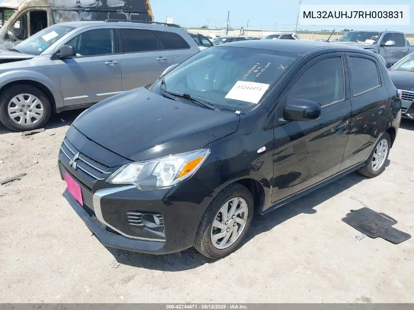 2024 Mitsubishi Mirage Le VIN: ML32AUHJ7RH003831 Lot: 42244471