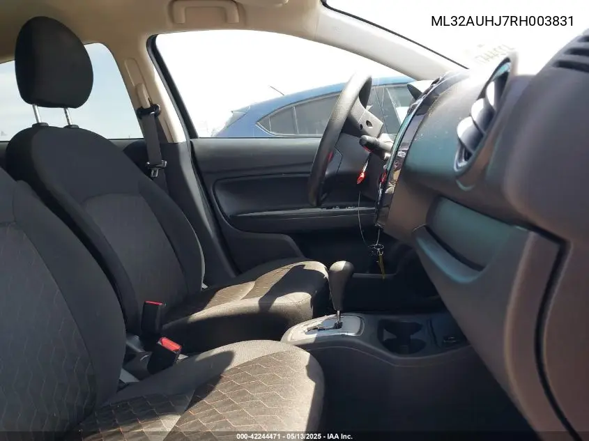 2024 Mitsubishi Mirage Le VIN: ML32AUHJ7RH003831 Lot: 42244471