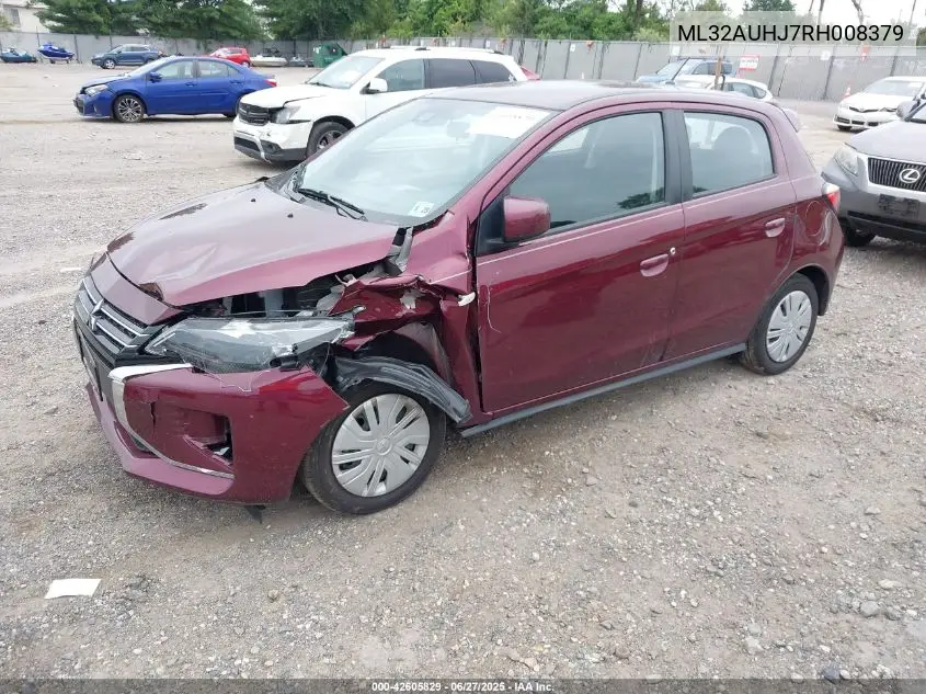 2024 Mitsubishi Mirage Es VIN: ML32AUHJ7RH008379 Lot: 42605829