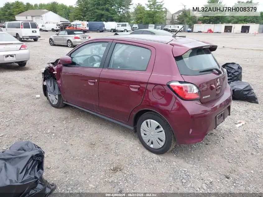 2024 Mitsubishi Mirage Es VIN: ML32AUHJ7RH008379 Lot: 42605829