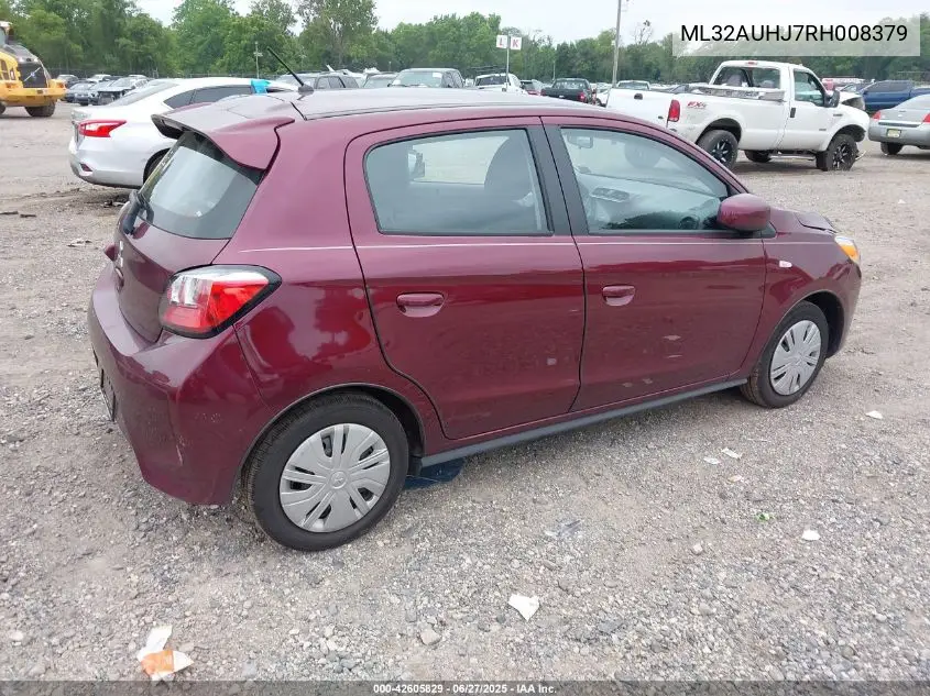 2024 Mitsubishi Mirage Es VIN: ML32AUHJ7RH008379 Lot: 42605829