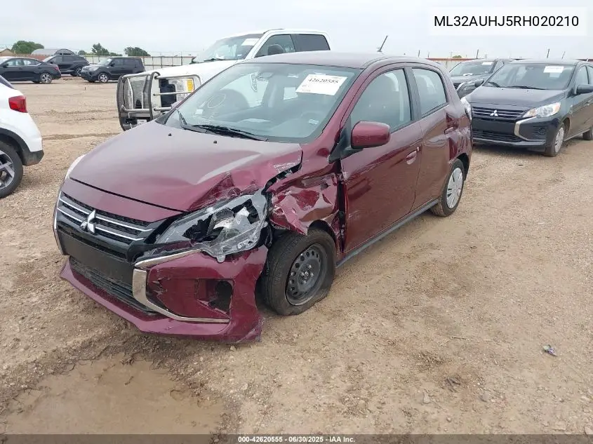2024 Mitsubishi Mirage Es/Le VIN: ML32AUHJ5RH020210 Lot: 42620555