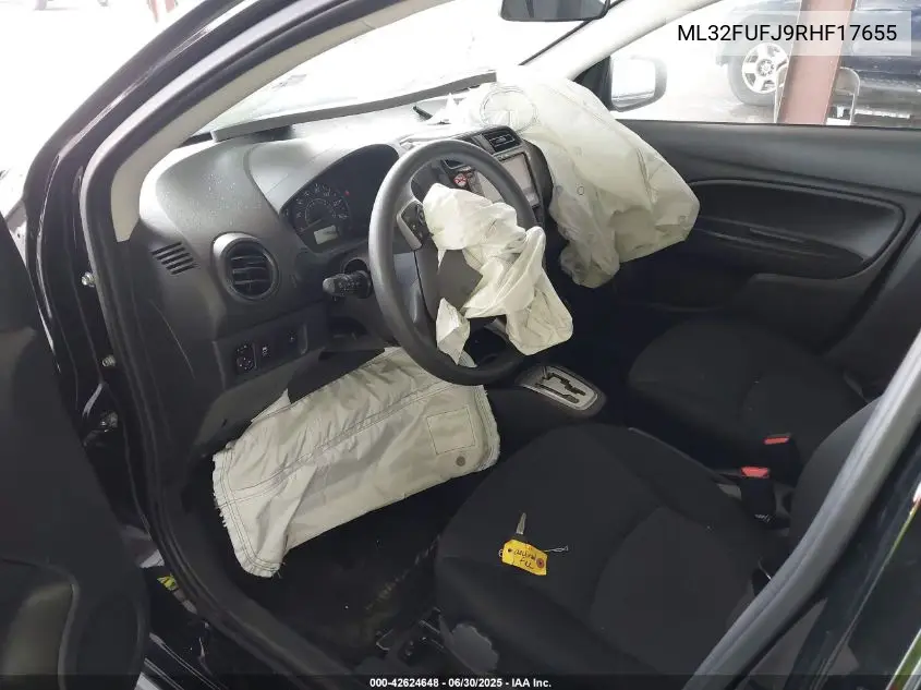 2024 Mitsubishi Mirage Black Edition/Es/Le VIN: ML32FUFJ9RHF17655 Lot: 42624648