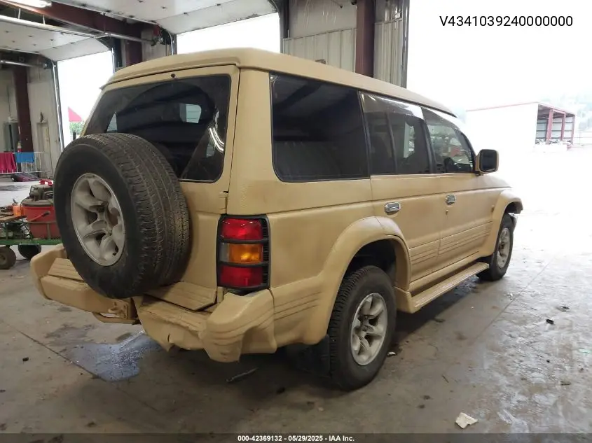 1995 Mitsubishi Montero VIN: V4341039240000000 Lot: 42369132