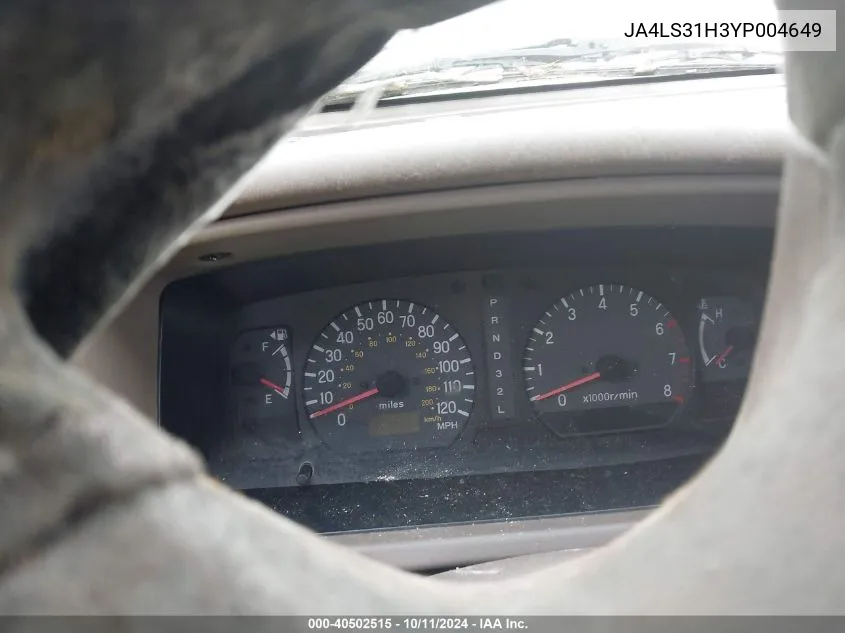 2000 Mitsubishi Montero Sport Ls/Sport Xls VIN: JA4LS31H3YP004649 Lot: 40502515