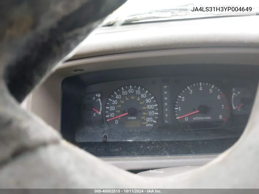 2000 Mitsubishi Montero Sport Ls/Sport Xls VIN: JA4LS31H3YP004649 Lot: 40502515