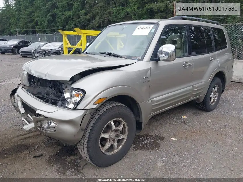 2001 Mitsubishi Montero Limited VIN: JA4MW51R61J017580 Lot: 42414735