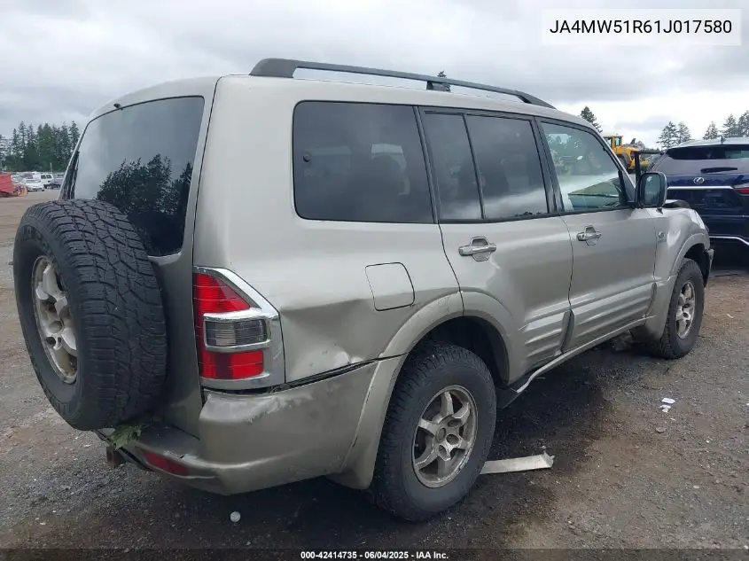 2001 Mitsubishi Montero Limited VIN: JA4MW51R61J017580 Lot: 42414735