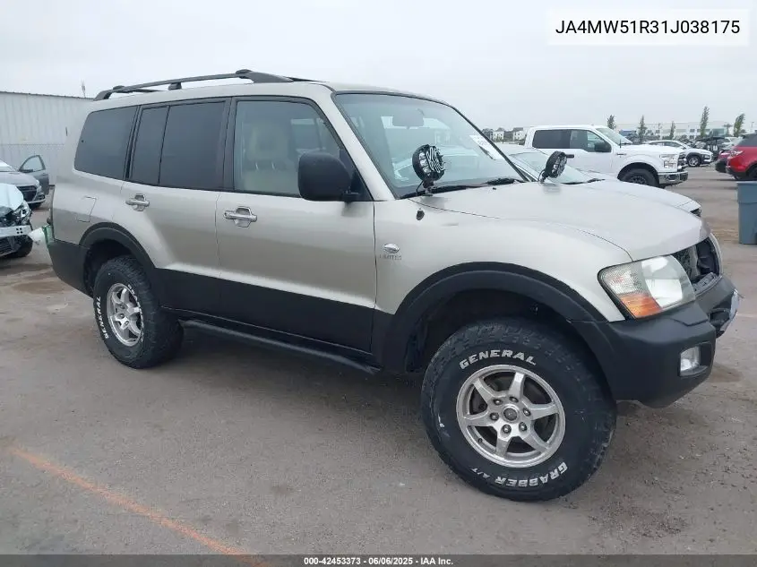 2001 Mitsubishi Montero Limited VIN: JA4MW51R31J038175 Lot: 42453373