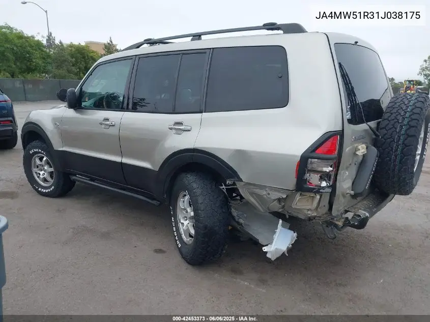 2001 Mitsubishi Montero Limited VIN: JA4MW51R31J038175 Lot: 42453373