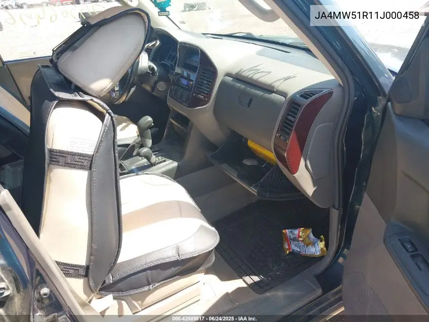 2001 Mitsubishi Montero Limited VIN: JA4MW51R11J000458 Lot: 42589517