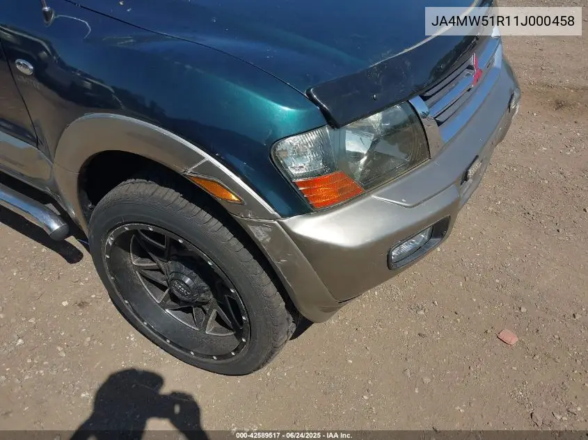 2001 Mitsubishi Montero Limited VIN: JA4MW51R11J000458 Lot: 42589517