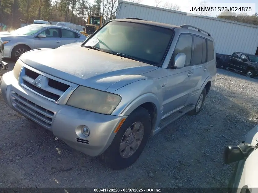 2003 Mitsubishi Montero 20Th Anniversary/Limited VIN: JA4NW51S23J024875 Lot: 41728226