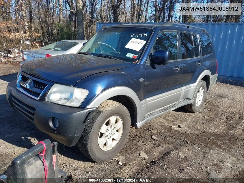 2004 Mitsubishi Montero Xls VIN: JA4MW51S54J008912 Lot: 41082361