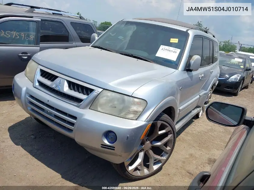 2004 Mitsubishi Montero Xls VIN: JA4MW51S04J010714 Lot: 42598540