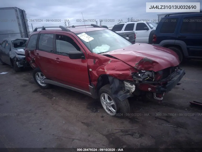 2003 Mitsubishi Outlander Ls VIN: JA4LZ31G13U032690 Lot: 28479324