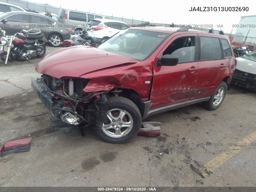 2003 Mitsubishi Outlander Ls VIN: JA4LZ31G13U032690 Lot: 28479324