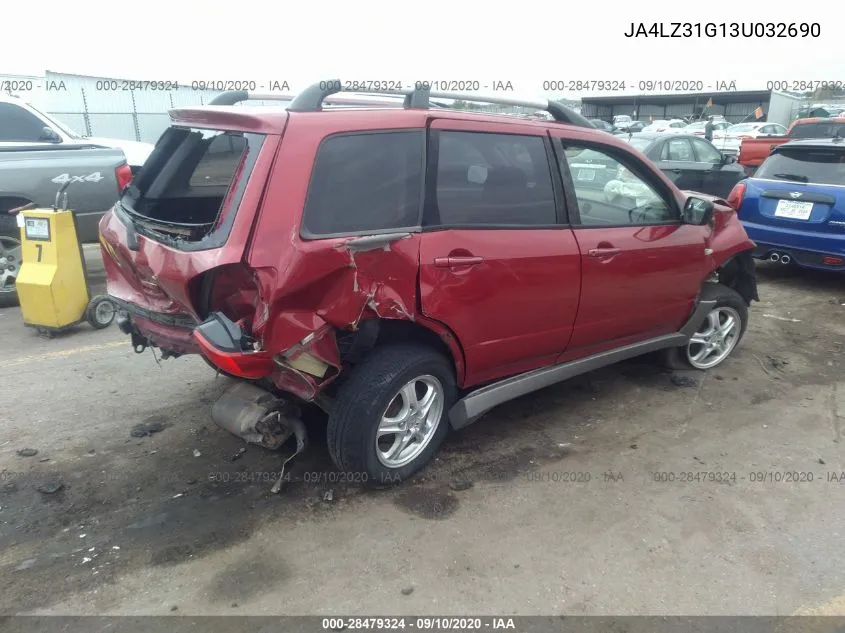 2003 Mitsubishi Outlander Ls VIN: JA4LZ31G13U032690 Lot: 28479324