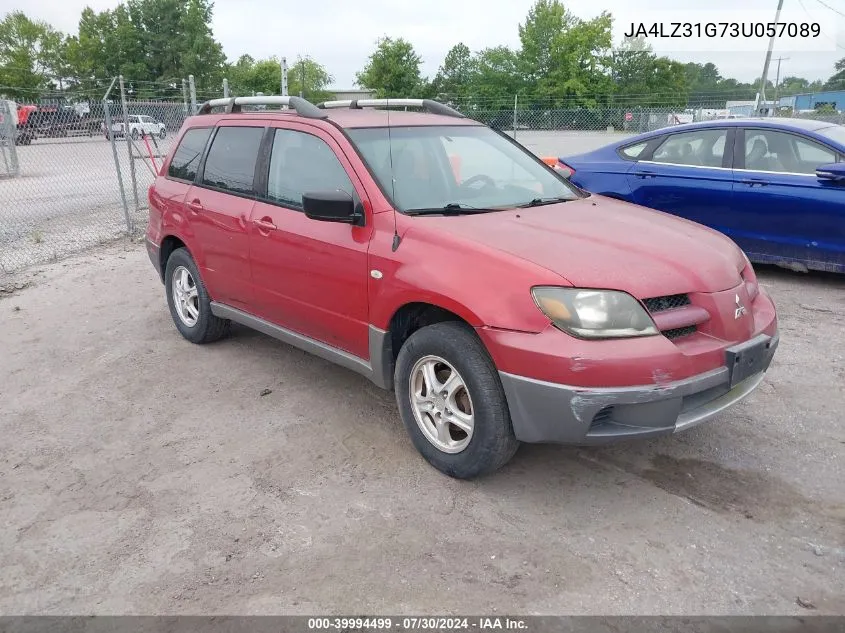 2003 Mitsubishi Outlander Ls VIN: JA4LZ31G73U057089 Lot: 39994499