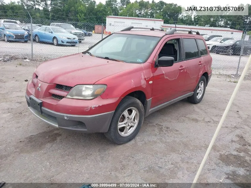 2003 Mitsubishi Outlander Ls VIN: JA4LZ31G73U057089 Lot: 39994499