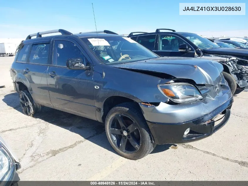 2003 Mitsubishi Outlander Xls VIN: JA4LZ41GX3U028630 Lot: 40940126