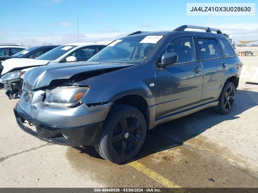 2003 Mitsubishi Outlander Xls VIN: JA4LZ41GX3U028630 Lot: 40940126