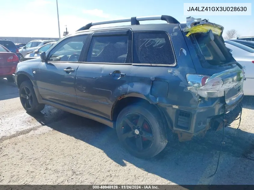 2003 Mitsubishi Outlander Xls VIN: JA4LZ41GX3U028630 Lot: 40940126