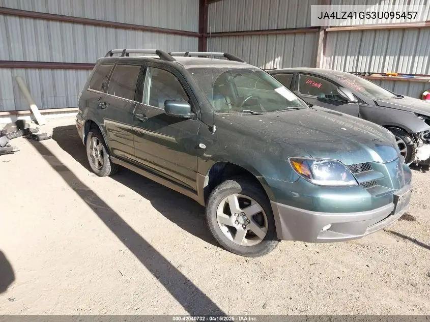 2003 Mitsubishi Outlander Xls VIN: JA4LZ41G53U095457 Lot: 42040732