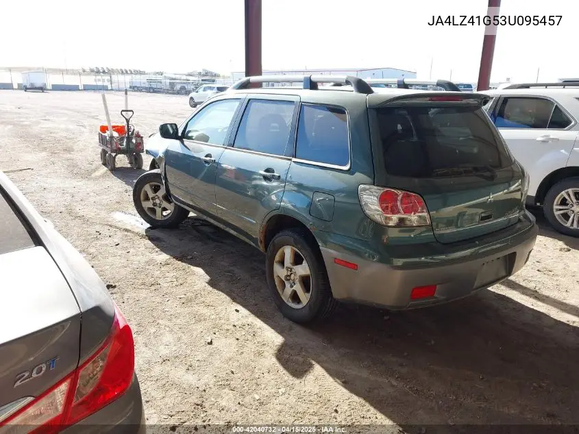 2003 Mitsubishi Outlander Xls VIN: JA4LZ41G53U095457 Lot: 42040732