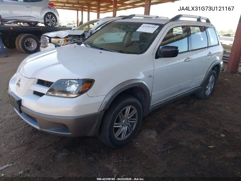 2003 Mitsubishi Outlander Ls VIN: JA4LX31G73U121167 Lot: 42109189