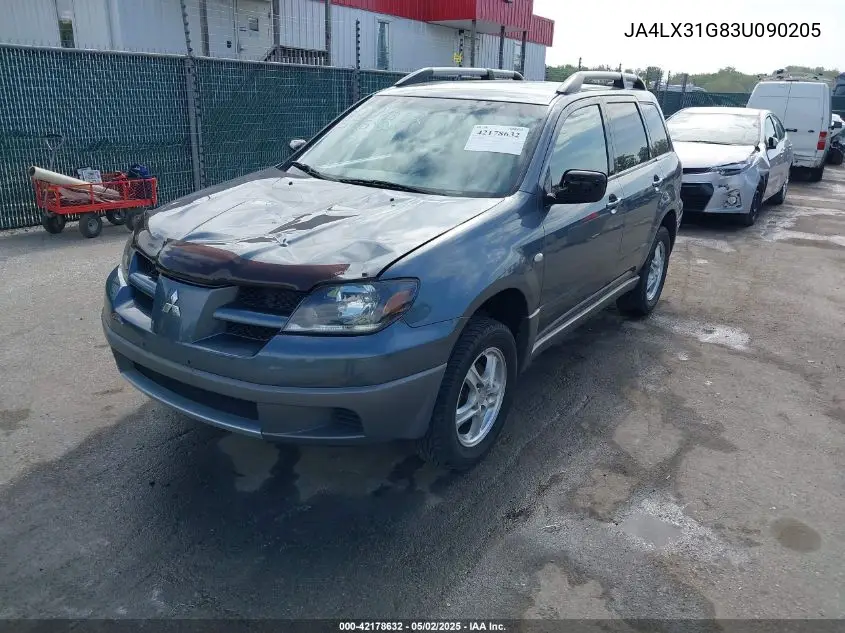 2003 Mitsubishi Outlander Ls VIN: JA4LX31G83U090205 Lot: 42178632