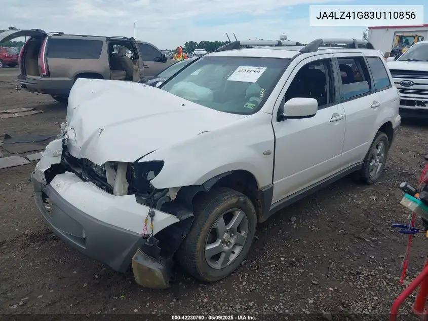 2003 Mitsubishi Outlander Xls VIN: JA4LZ41G83U110856 Lot: 42230760