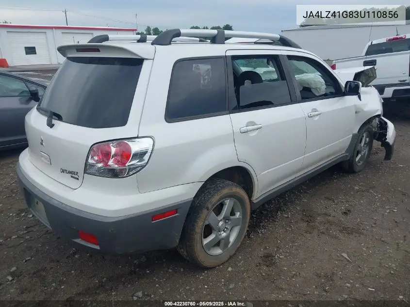 2003 Mitsubishi Outlander Xls VIN: JA4LZ41G83U110856 Lot: 42230760