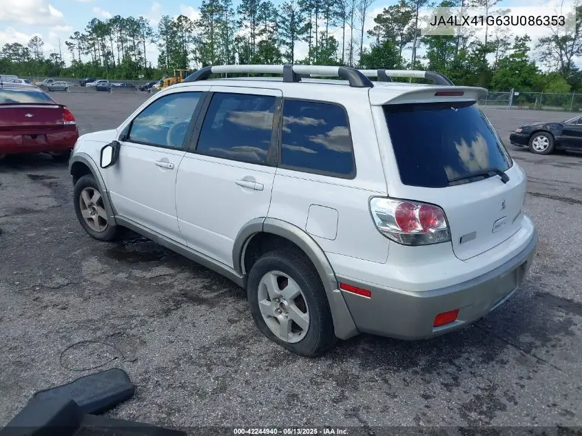 2003 Mitsubishi Outlander Xls VIN: JA4LX41G63U086353 Lot: 42244940