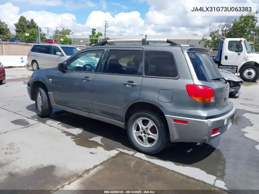 2003 Mitsubishi Outlander Ls VIN: JA4LX31G73U063383 Lot: 42254143