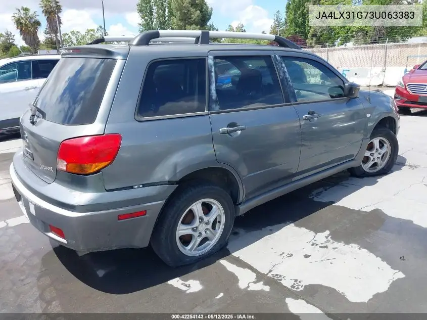2003 Mitsubishi Outlander Ls VIN: JA4LX31G73U063383 Lot: 42254143