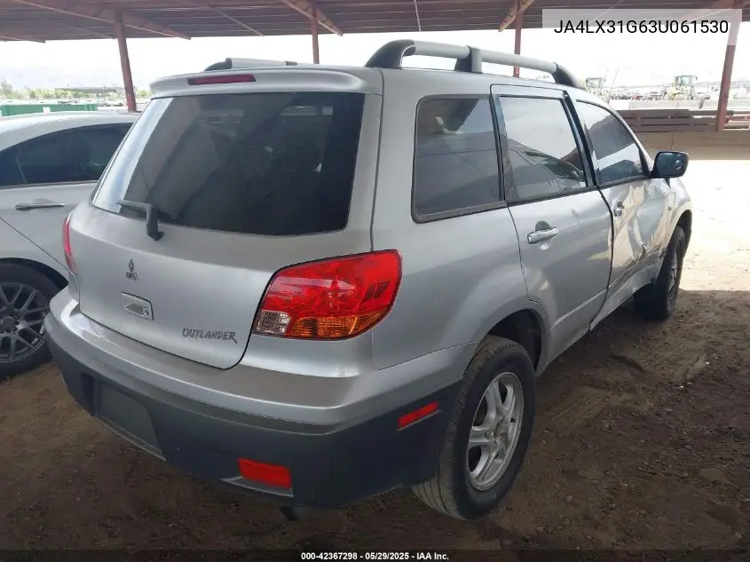 2003 Mitsubishi Outlander Ls VIN: JA4LX31G63U061530 Lot: 42367298