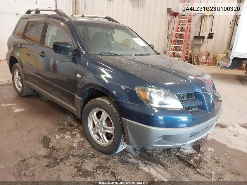 2003 Mitsubishi Outlander Ls VIN: JA4LZ31G23U100320 Lot: 42484176
