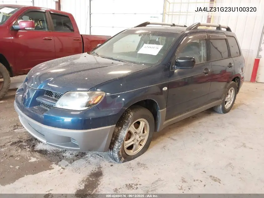 2003 Mitsubishi Outlander Ls VIN: JA4LZ31G23U100320 Lot: 42484176