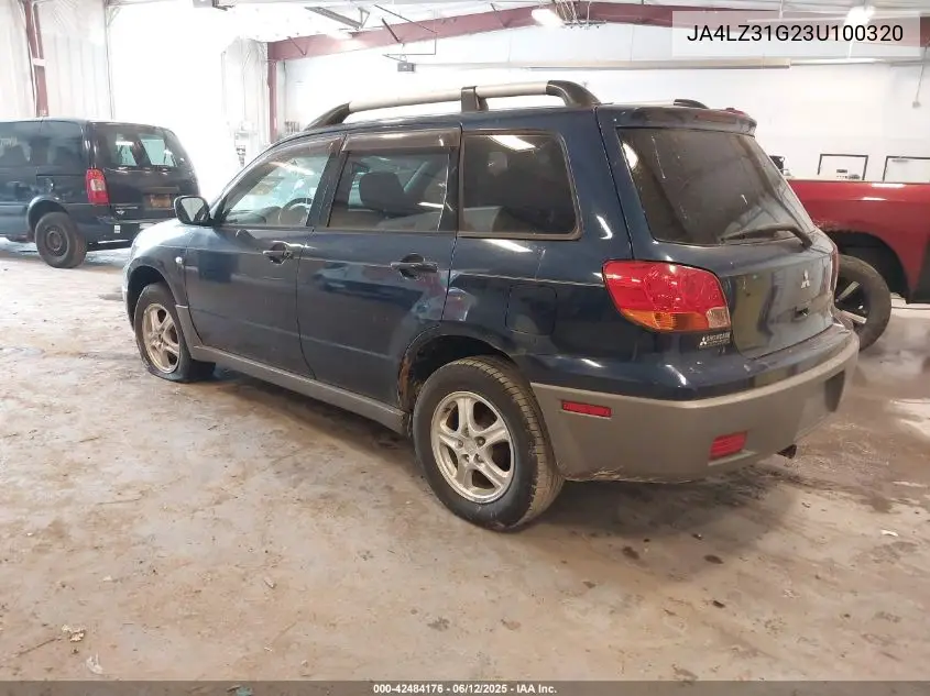 2003 Mitsubishi Outlander Ls VIN: JA4LZ31G23U100320 Lot: 42484176