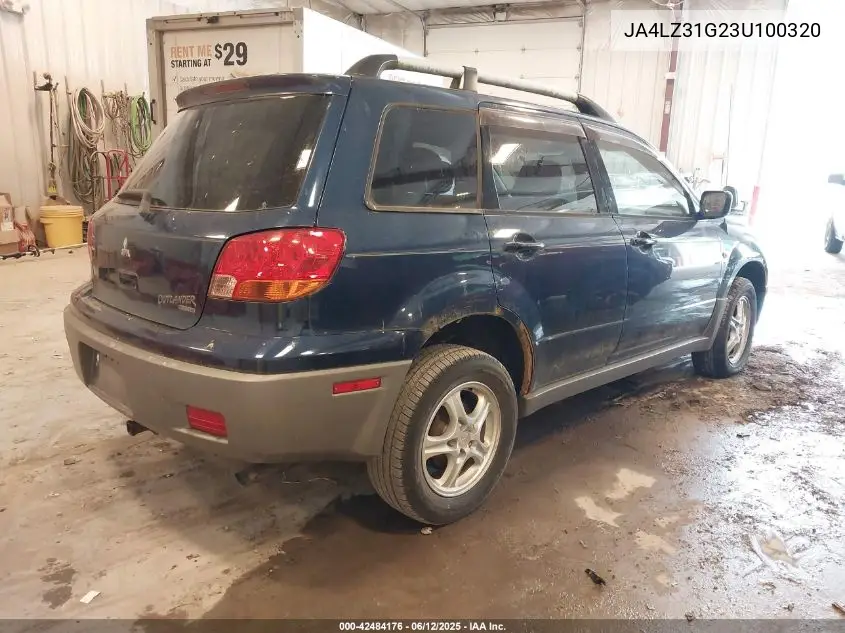 2003 Mitsubishi Outlander Ls VIN: JA4LZ31G23U100320 Lot: 42484176