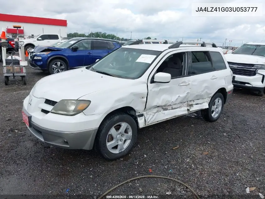 2003 Mitsubishi Outlander Xls VIN: JA4LZ41G03U053777 Lot: 42502630
