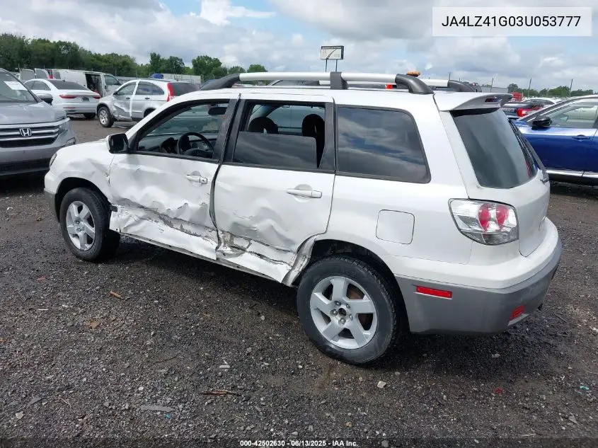 2003 Mitsubishi Outlander Xls VIN: JA4LZ41G03U053777 Lot: 42502630