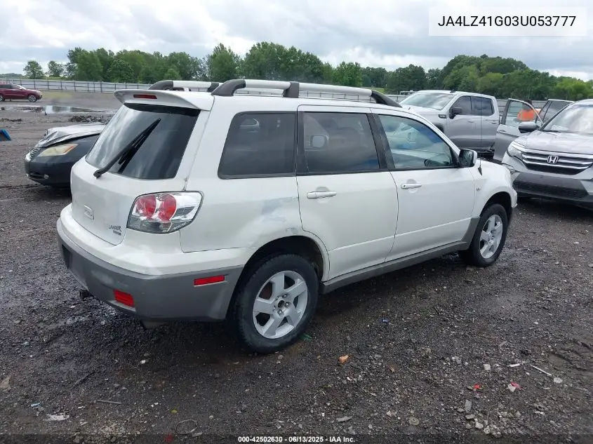 2003 Mitsubishi Outlander Xls VIN: JA4LZ41G03U053777 Lot: 42502630