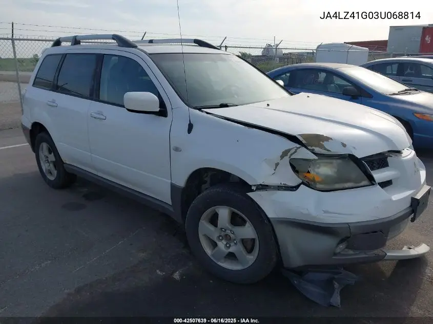 2003 Mitsubishi Outlander Xls VIN: JA4LZ41G03U068814 Lot: 42507639