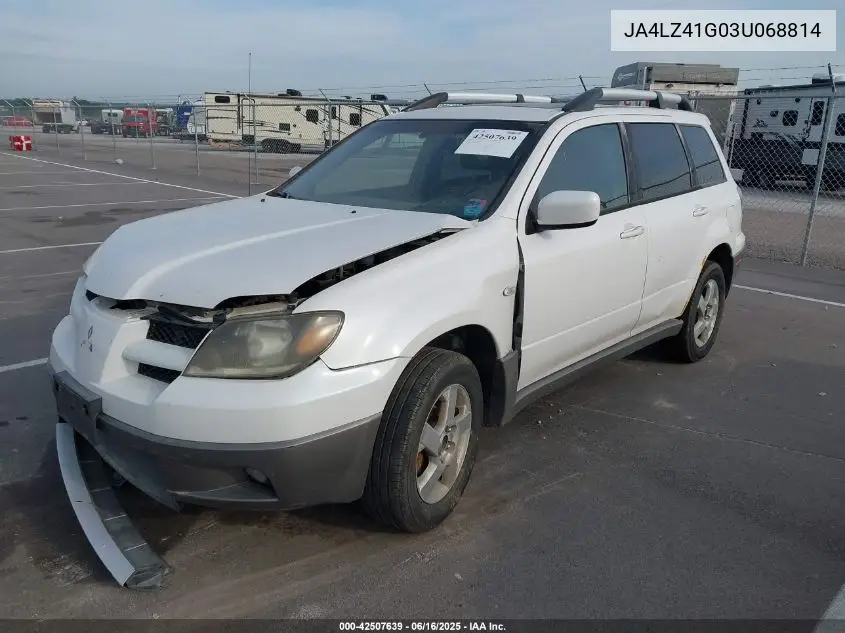 2003 Mitsubishi Outlander Xls VIN: JA4LZ41G03U068814 Lot: 42507639