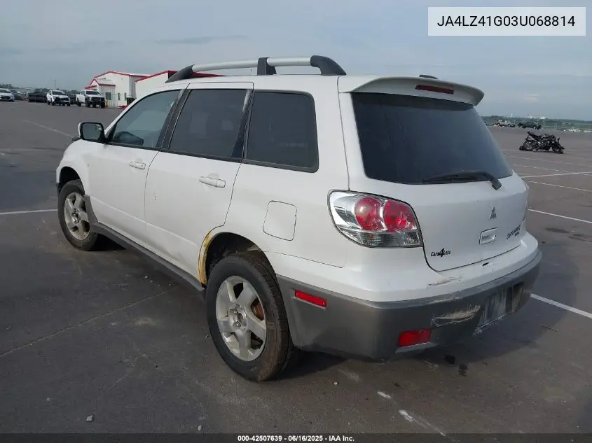 2003 Mitsubishi Outlander Xls VIN: JA4LZ41G03U068814 Lot: 42507639