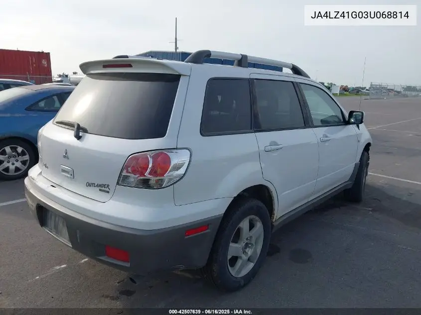 2003 Mitsubishi Outlander Xls VIN: JA4LZ41G03U068814 Lot: 42507639